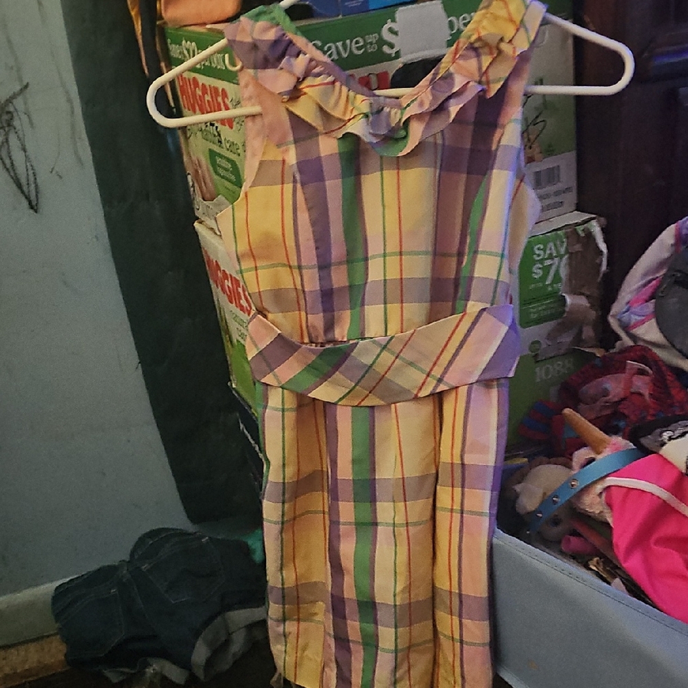 !!.          Girls. Size 10  Multicolor Plaid  Casual Dress